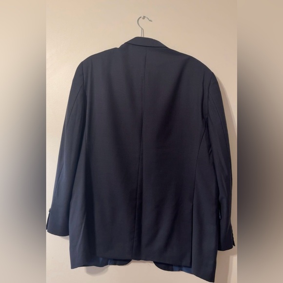 Hart Schaffner Marx Suit Mens 46R Pants 40X27 Black 2 Piece Notch Lapel Made USA - Picture 4 of 16